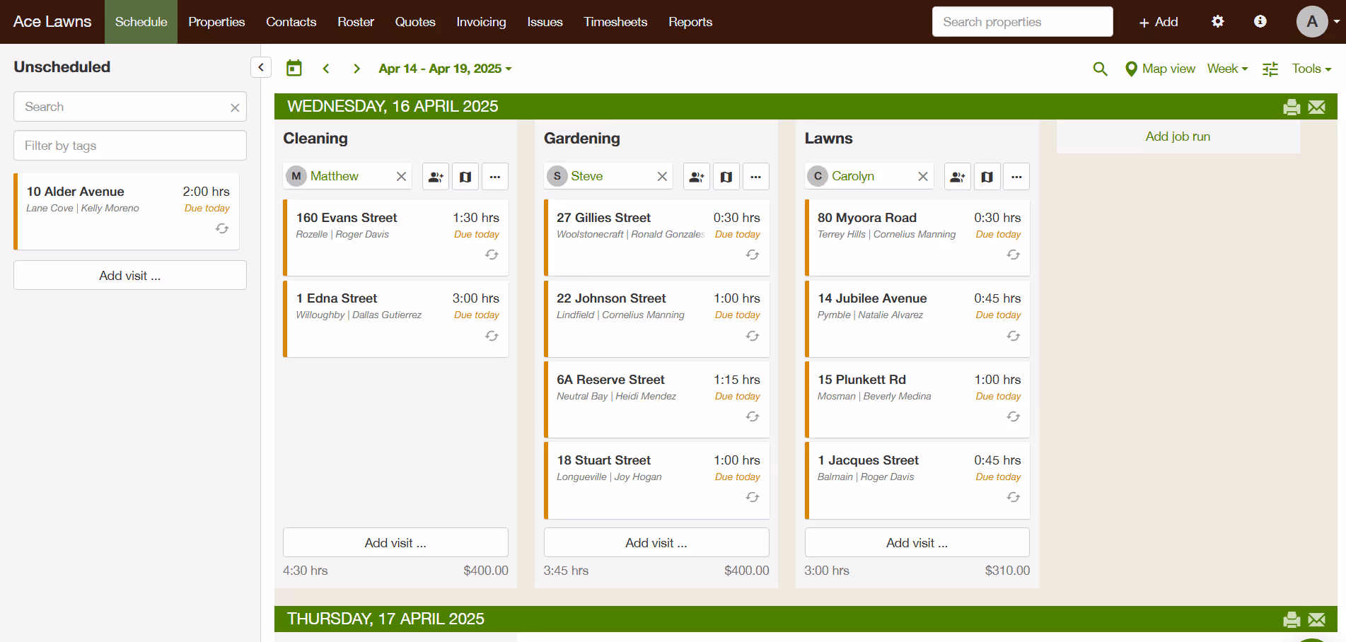 Update your schedule in seconds